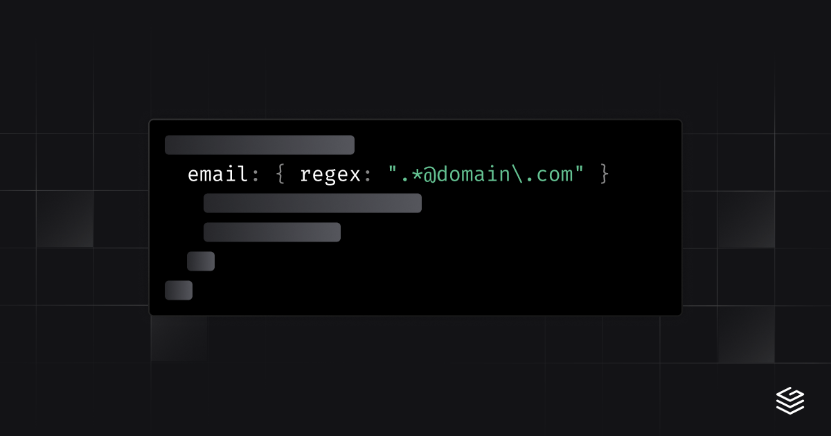 Search regex filtering