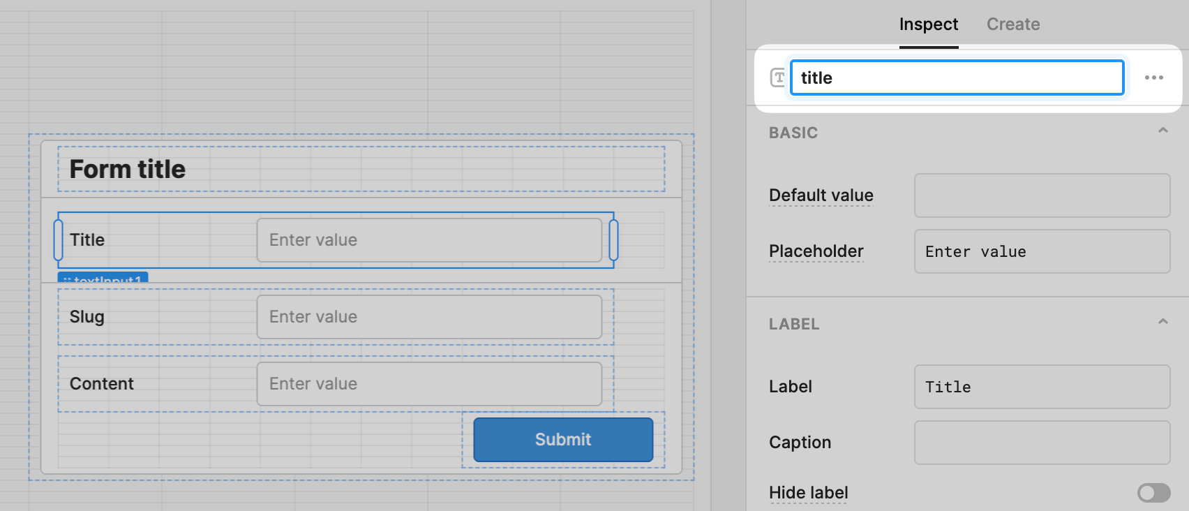 Rename fields