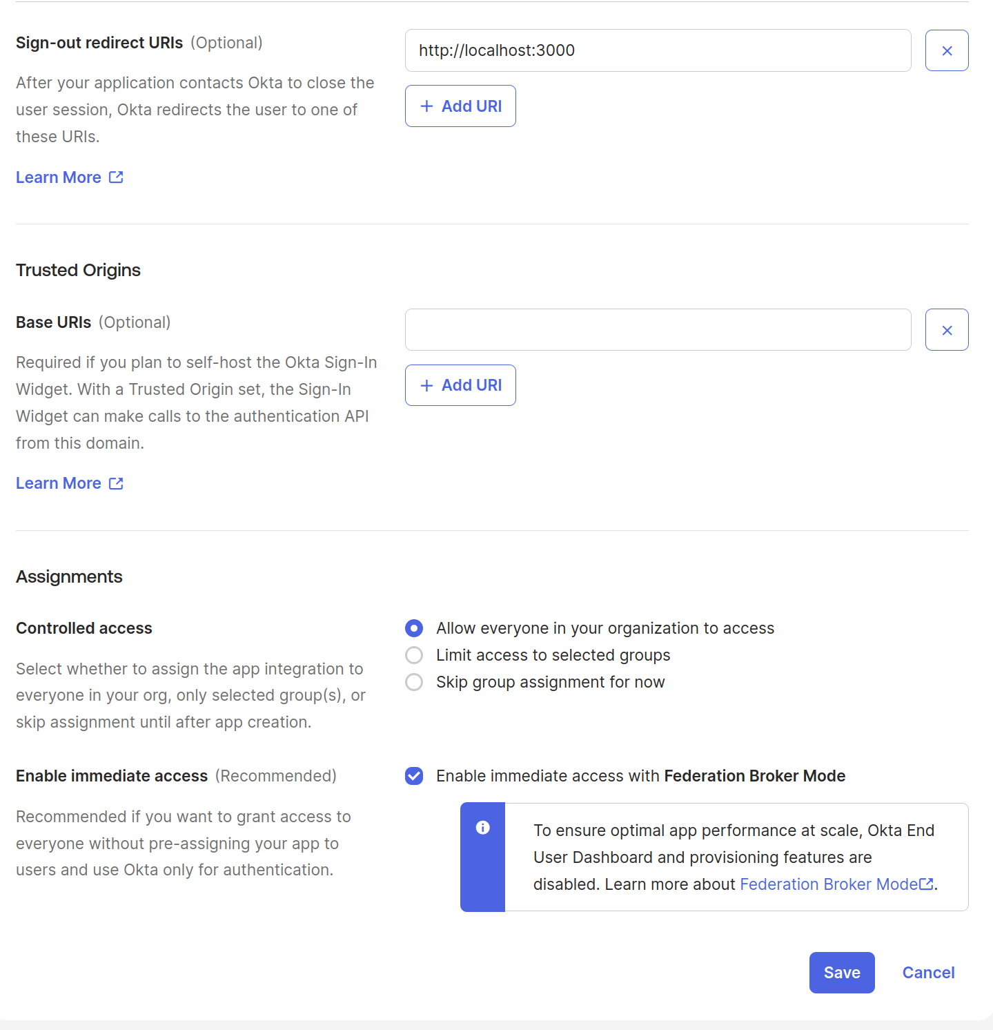 Create application