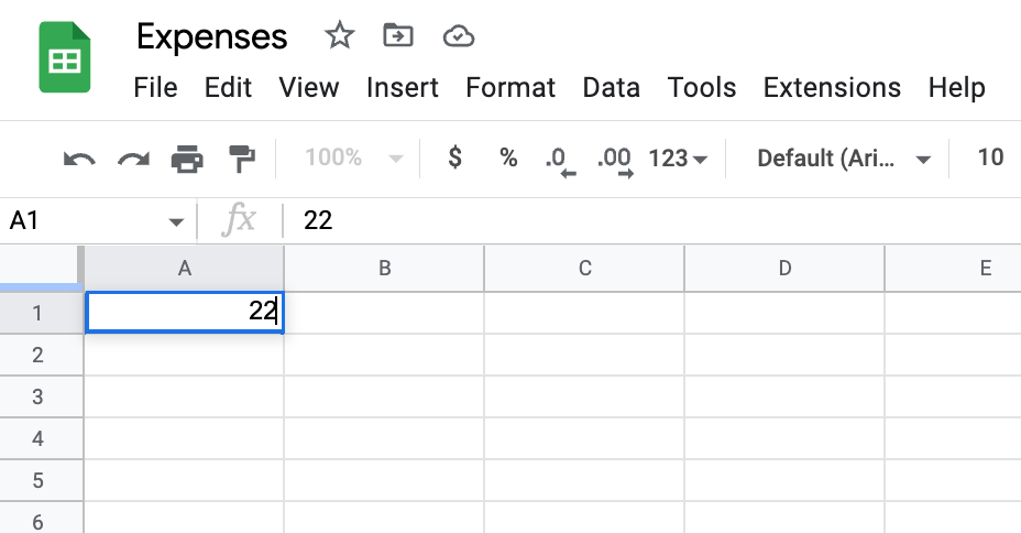 Edit Value in Google Sheets