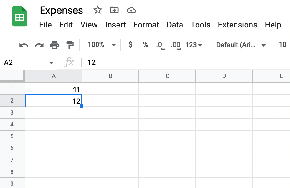 Edit Value in Google Sheets