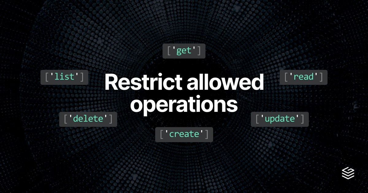 Restrict allowed operations