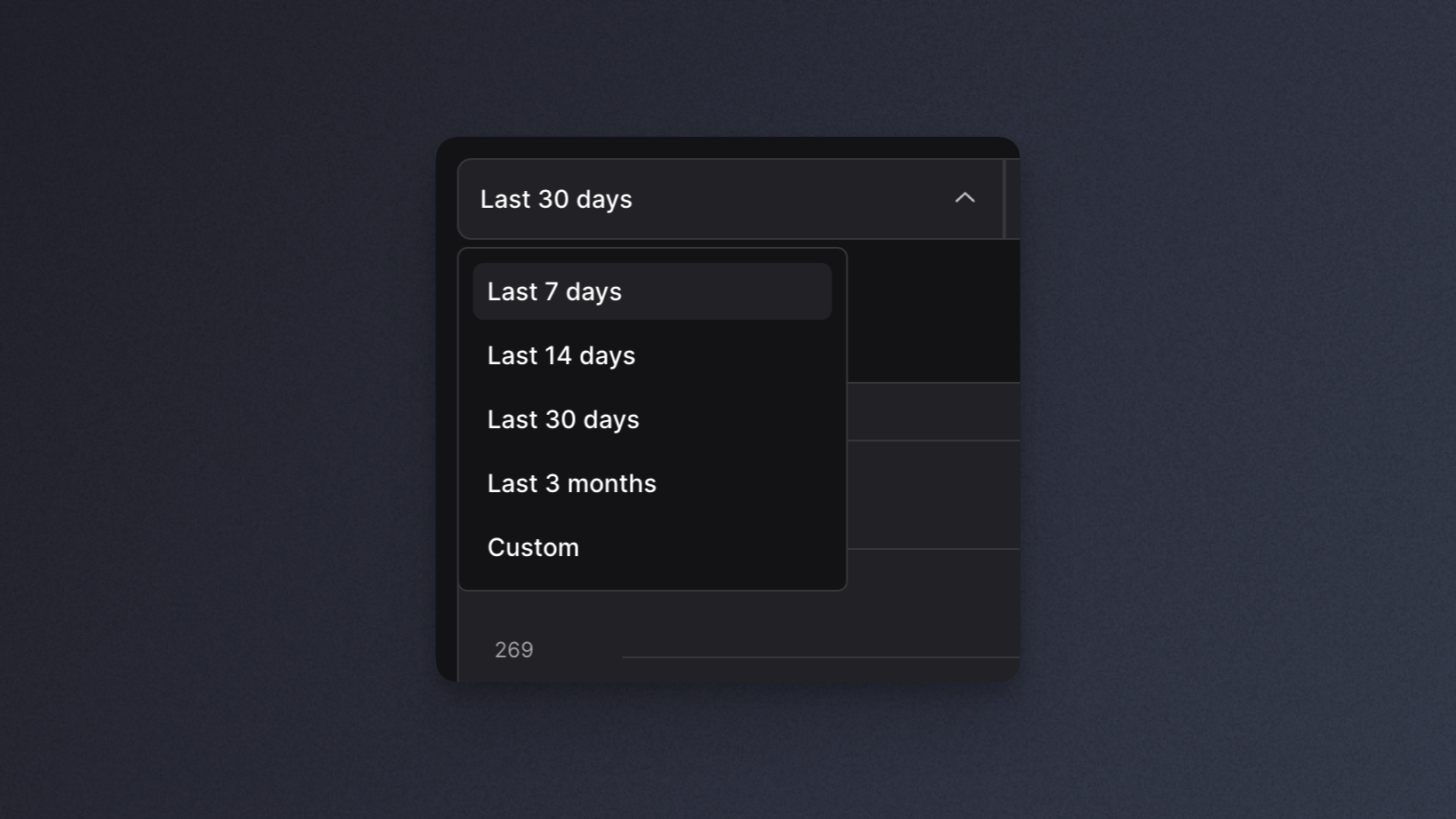 Project Usage Last 30 Days