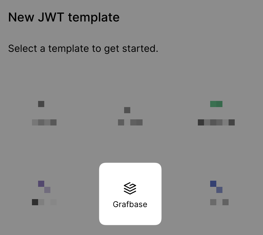 Create new JWT template
